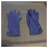 Vintage NEW Old Stock royal blue Stretch gloves