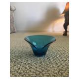 MCM Viking Glass Bluenique Lipped Bon Bon Dish