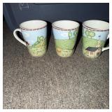 3 Sango Green Acres Coffee Cups 1995