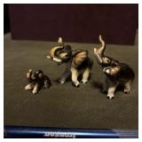 Miniature African Elephant family Figurines