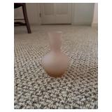 Victorian Era ? Peach Satin Glass Ewer, Applied