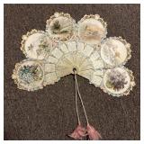 1898 paper Embossed Birthday calendar fan