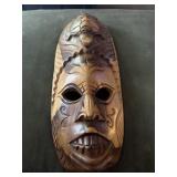 TRIBAL NATIVE WOODEN HAND CARVED MASK AFRICAN