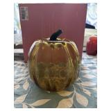Blenko Hand Blown Art Glass Pumpking With Tag