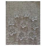 9 hazel atlas glass star candle holders 6 point