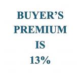 Buyer's premium is now 13%