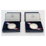 2 Uncirculated Abraham Lincoln Silver Dollars