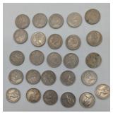 Collection of Elizabeth II 5 New Pence Coins