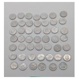 Collection of Italian Lire 50 Coins