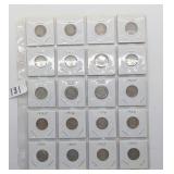 Sheet of 20 Buffalo Nickels
