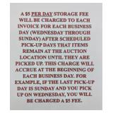 A fee will be charged for picking up late