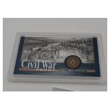 Civil War Penny In Case 1862 Indian Head Cent