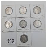 Seven 1979 S Susan B Anthony Dollars