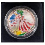 Colorized 1999 Silver Eagle Dollar