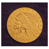1909 Indian Head $5 Gold Coin