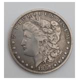 1887 O Morgan Silver Dollar