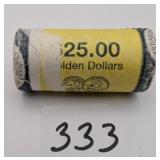 $25 US MInt Roll of 2000 P Sacagawea Dollars