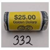 $25 US MInt Roll of 2000 D Sacagawea Dollars