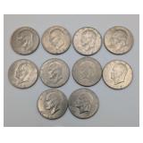 10 1972 Eisenhower Dollars