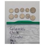 Collection of Foreign Coins South America, Haiti,