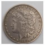 1887 O Morgan Silver Dollar