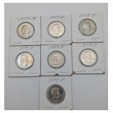 Seven 1979 P Susan B Anthony Dollars