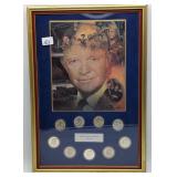 Framed Eisenhower Dollar Collection