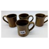 Mack Chrisco Seagrove NC Pottery - 4 Large Mugs