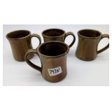Mack Chrisco Seagrove NC Pottery - 4 Large Mugs