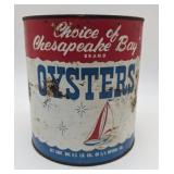 Choice of Chesapeake Bay Gallon Oyster Can