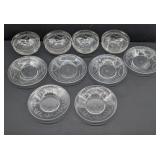 Needle Etched Plates & Finger Bowls (bowls chipped