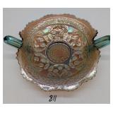 Fenton Aqua Cherry Circles Bonbon