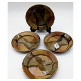 Mack Chrisco Seagrove NC Pottery - 4 Salad Plates