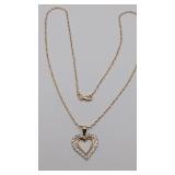14k Heart Pendant with 20' Chain 4 Grams