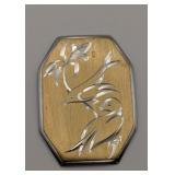 Gorham Sterling Vermeil Bird Engraved Pendant
