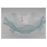 *Fenton Dolphins Collar Based Bowl Aquamarine Chip