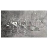 American Stemware Sanibel Pitcher & 9 Wine Glasses