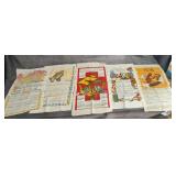 5 Calendar Towels, 1967, 1972, 1975, 1978, 1986