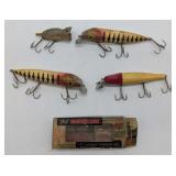 Mirrolure Box, Arbogast Hula Popper, Muckey Buzer