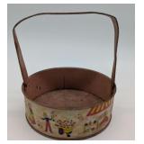 Lithographed Tin Toy Basket
