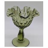 Fenton Colonial Green Compote