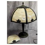 Antique Slag Glass Lamp NEEDS REPAIR