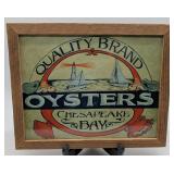 Framed Chesapeake Bay Oyster Sign Print