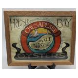 Framed Chesapeake Oyster Sign Print
