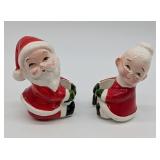 Vintage Santa & Mrs Claus Candle Huggers