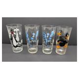 4 Looney Tunes Pepsi Cartoon Glasses
