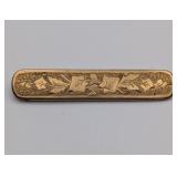 Victorian Gold Filled Ivy Leaf Brooch