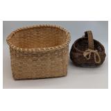 Two Hand Woven Baskets