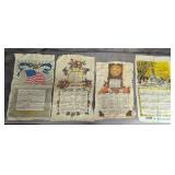 Four Calendar Towels, 1965, 1966, 1972, 1974