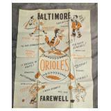 Baltimore Orioles Towel 1950s ?